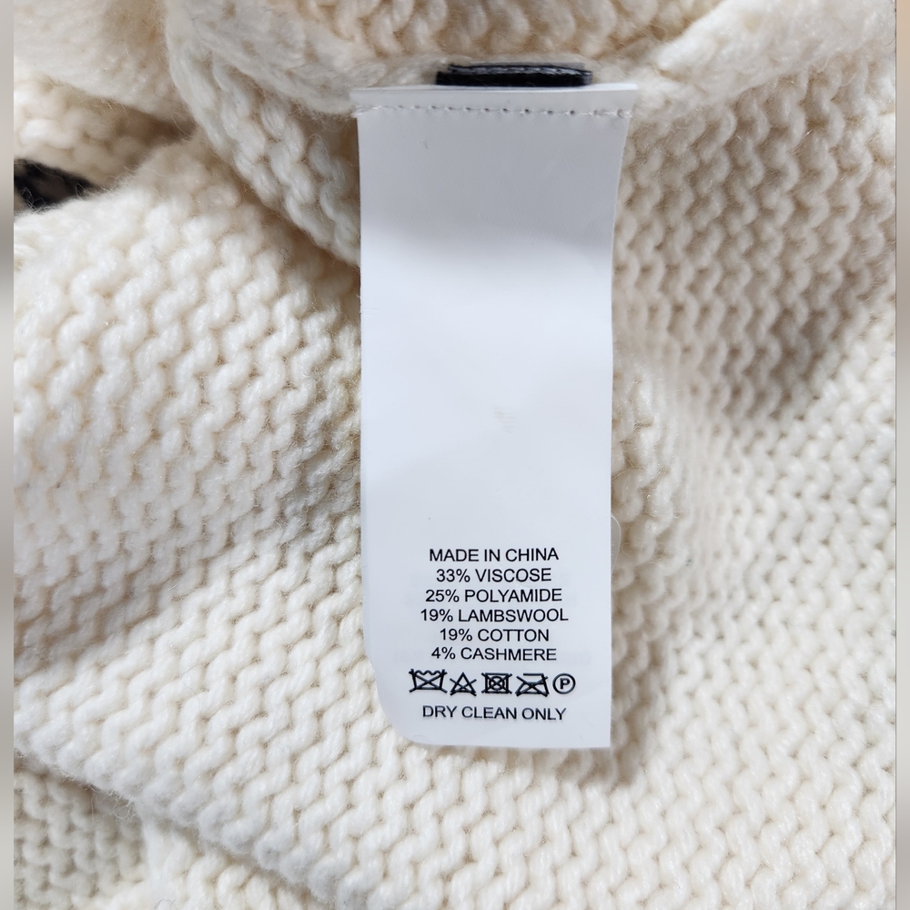 Kate Spade Cream‎ Intarsia Star Mock Neck Sweater Size XS - Picture 3 of 9